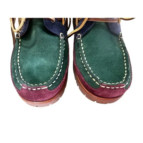 Sold Polo Country Ralph Lauren Suede Ranger Mid Boots Mens 7 Corduroy Lace Up - Picture 9 of 16